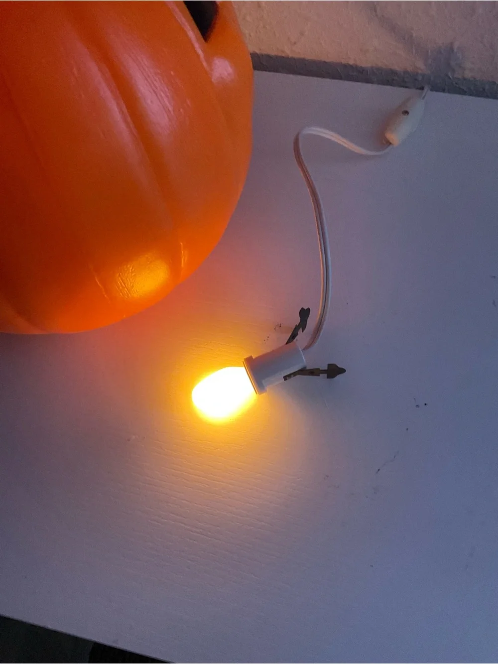 Vintage Halloween Pumpkin Blow Mold Jack O' Lantern light